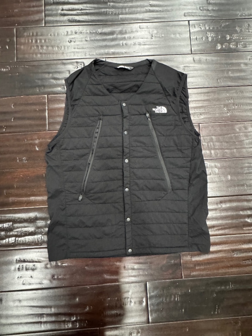 The North Face Men's Black Insulated Snap Front Vest Size Medium